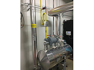 insulated ECO open flash with at HR2 float regulator at an ammonia plant in Poland