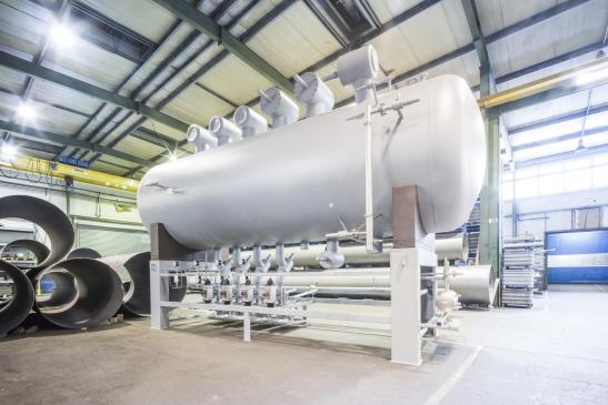 WITT Pumpenstation 2200x7000mm mit 4x HRP - Hermetische Kältemittelpumpe Typ 8050 und HDB - Edelstahl Ölsammelbehälter Typ HDB3
