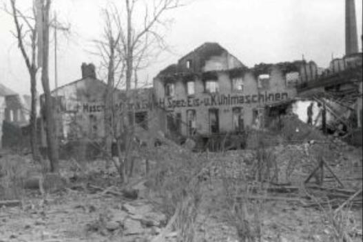 La mañana siguiente a la destrucción de la zona en 1944