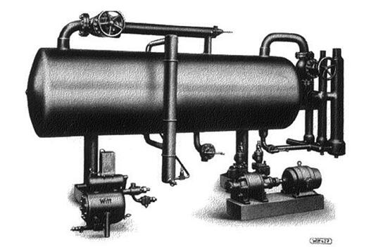 Ammoniak Abscheider mit Pumpe und Hochdruck-Schwimmerregler